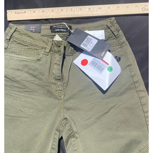 Maison‎ Scotch La Femme Selon Marie Skinny Fit Olive Jeans Waist 25 - Picture 2 of 4
